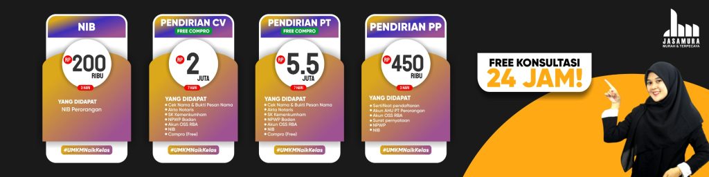 PRICE LIST PENDIRIAN USAHA JASAMURA