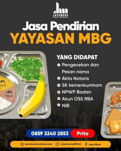 Jasa Pengurusan Yayasan MBG : 0859 3240 2853