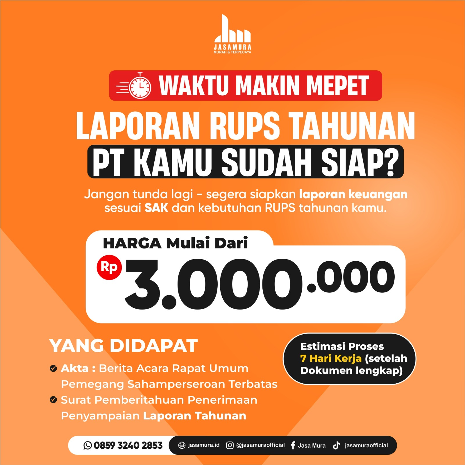 Jasa Laporan RUPS PT 0859 3240 2853